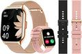 Reloj inteligente con 4 bandas, reloj de seguimiento de fitness de 2.0 pulgadas (marcación/respuesta de llamadas) con monitor de frecuencia cardíaca, presión arterial/oxígeno en sangre