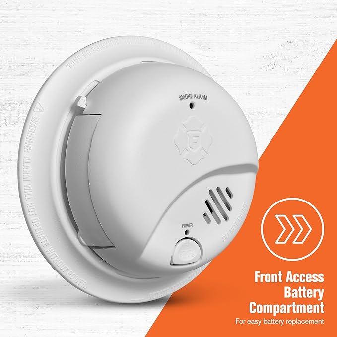 Alarma de Humo First Alert SMI100 – A Batería con Botón de Prueba y Silencio