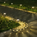 Luces solares exteriores URAGO súper brillantes e impermeables - Paquete de 10, del anochecer al amanecer, hasta 12 horas, alimentadas por energía solar, para caminos, jardines y patios, con encendido/apagado automático, iluminación LED decorativa para