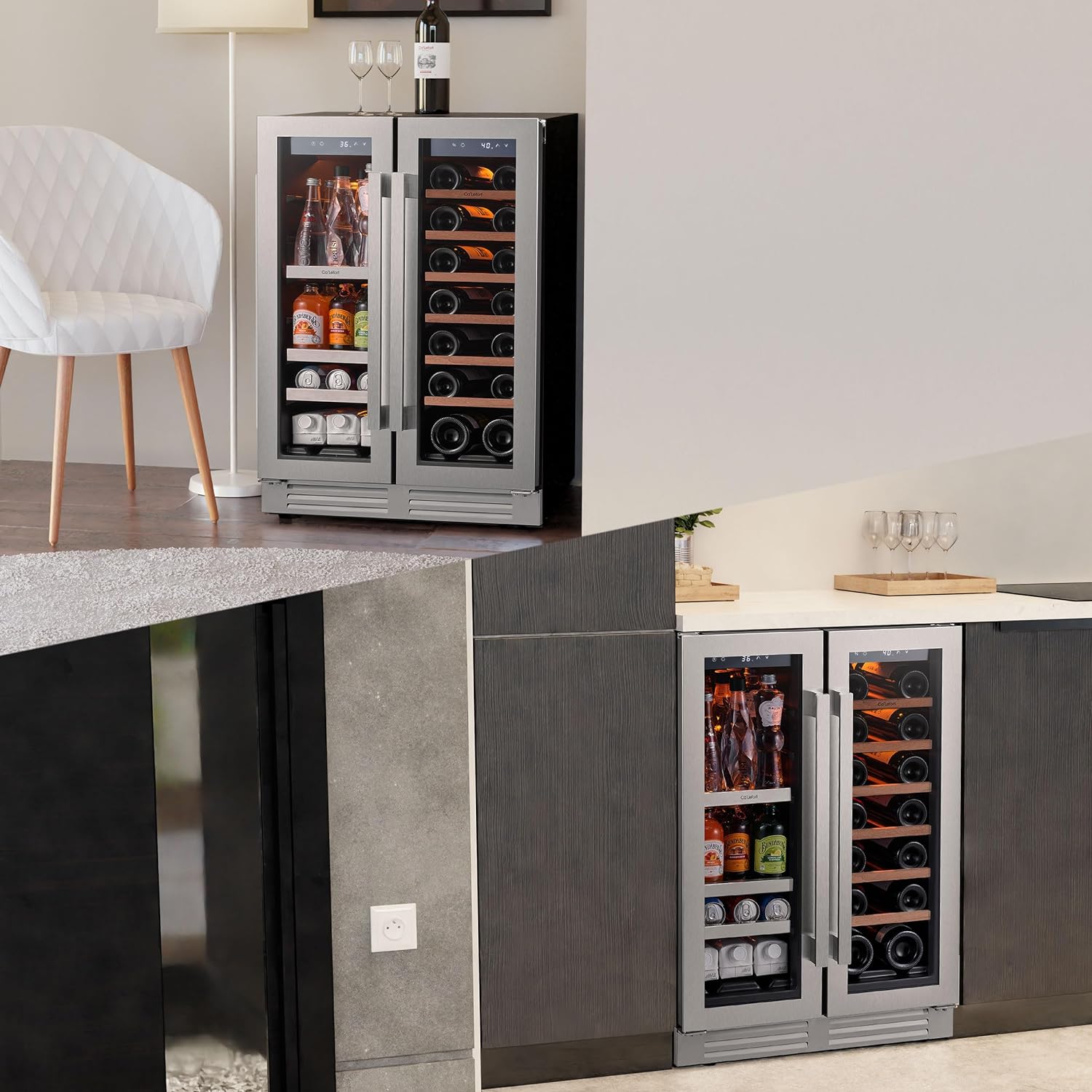 Refrigerador de vinos y bebidas Ca'Lefort de 24 pulgadas