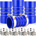 Set de 4 Mangueras de Silicona Burbell 3x6 pulgadas para Intercooler | Con Abrazaderas T-bolt de Resorte | ARTICULO VIENE COMO SE OBSERVA EN LA SEGUNDA IMAGEN )