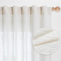MYSKY HOME Natural Curtains 84 Inches Long, Semi Sheer Light Filtering Soft Window Drapes for Living Room Back Tab Elegant Farmhouse Country Bedroom Curtains, Beige White, 50" x 84", Pack-2