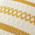 MIULEE Fundas de almohada lumbares decorativas bohemias, cojín de algodón retro, tejido rustico de macramé para el hogar para cama, sofá, color amarillo mostaza