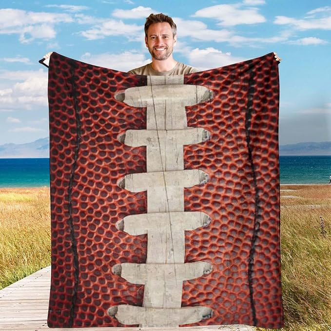 Manta de fútbol para niños, hombres, adolescentes y adultos, regalo de forro polar de franela para los amantes del fútbol y equipos de 60 x 80 pulgadas