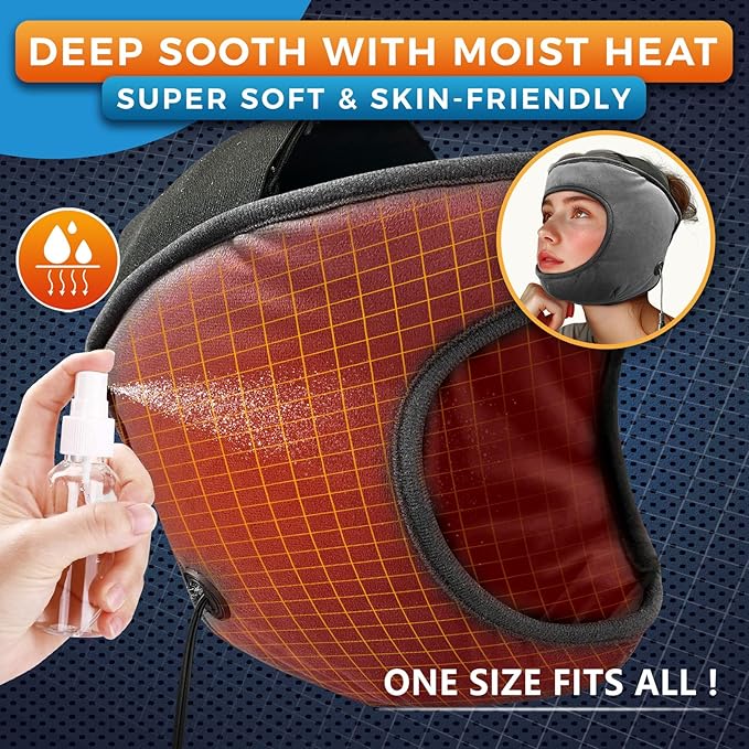 CREATRILL TMJ Relief Products, Face Heating Pad for Jaw Pain, Hot Therapy for Chin, Cheek, and Temple Pain, Tension Headache Relief