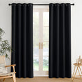 NICETOWN Cortinas Room Darkening, Set de 2 Paneles, Negro, 52 de Ancho x 84 de Largo Pulgadas