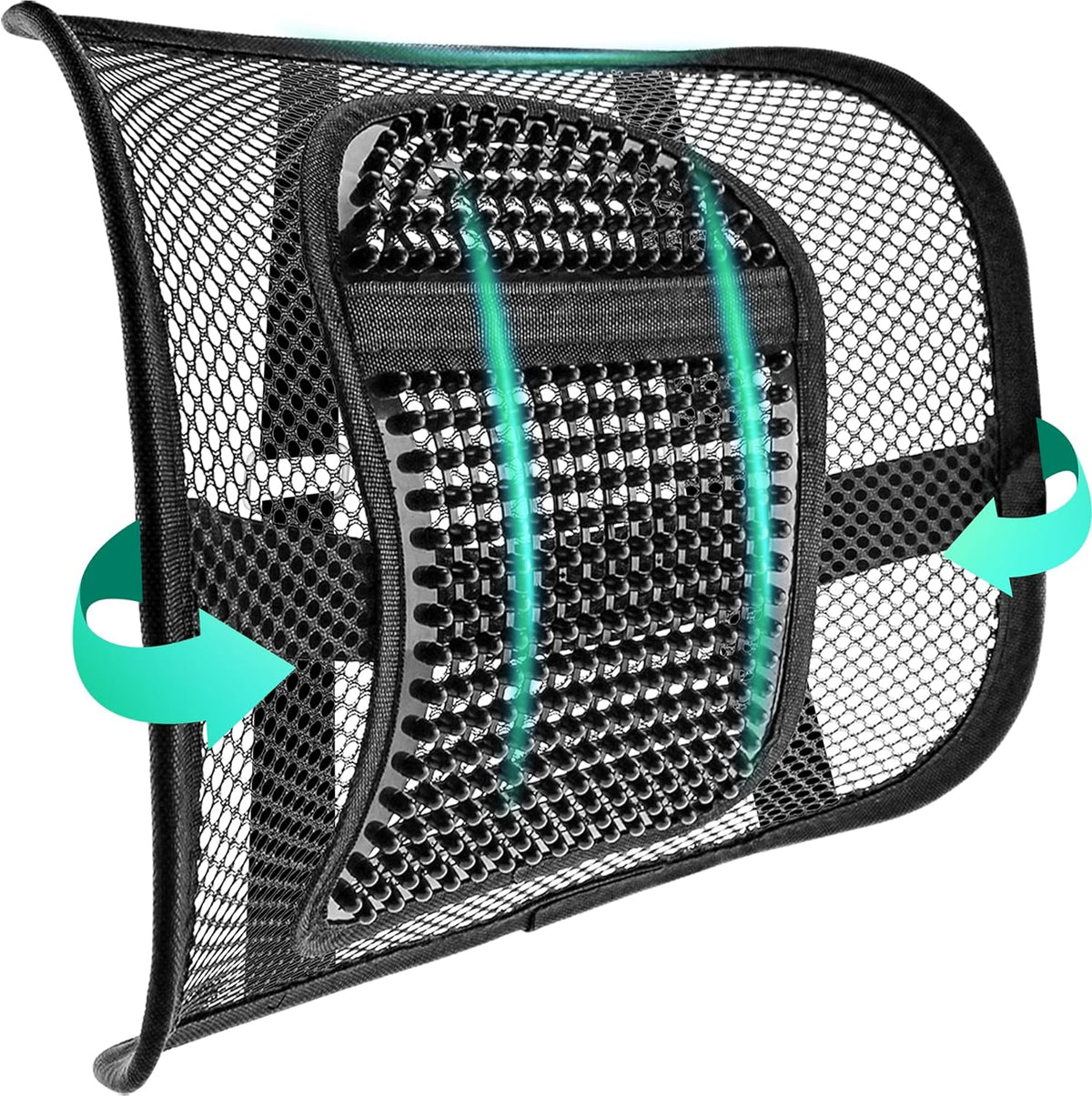Soporte Lumbar Malla Samyoung, Cojín Asiento Soporte de Espalda con Malla Transpirable para Sillas de Oficina Carro 30.5cm x 40.6cm