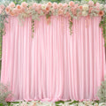 Cortinas de Fondo Rosa Bebé 8x10 Pies para Bodas y Fiestas | Telón de Poliéster sin Arrugas | Fondo para Baby Shower y Cumpleaños | 2 Paneles de 4x10 Pies
