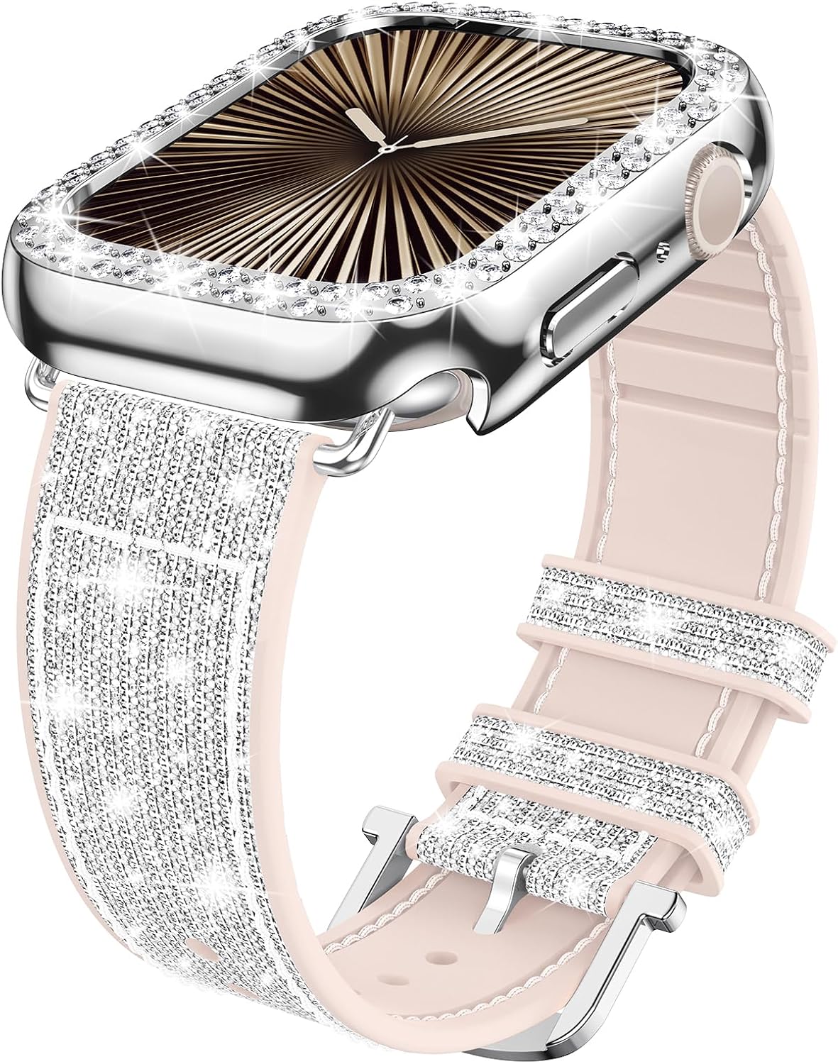 Correa y Case Brillante Goton para Apple Watch Series 10 y 11 de 46mm – Silicona con Cambio de Color según Ángulo