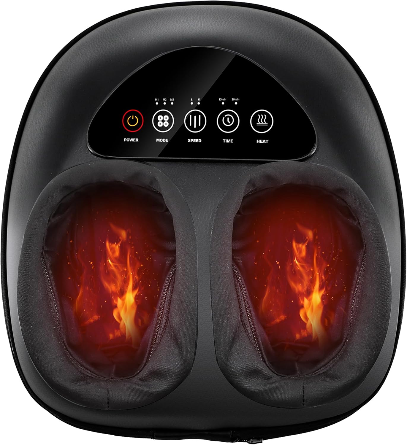 QXC Shiatsu Foot Massager Machine - Toasty Toes Heaven! Heat Surge Technology for Couch Potatoes & Workaholics, Deep Kneading Therapy, Ergonomic Contoured Design