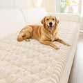 Smiry Funda de Sofá para Perros Lavable | Antideslizante Felpa Suave | Protector de Muebles Pet Friendly Crema 70x150cm