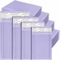 Henoyso sobres acolchados de burbujas, 4 tamaños, autoadhesivos, impermeables, con cierre hermético, para envíos postales y embalaje de pequeñas empresas (morado)
