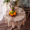 Mantel rectangular ARTABLE de encaje macramé, estilo vintage, shabby chic, bordado, para mesas largas de bodas, banquetes y cenas festivas (dorado, 59" x 120")