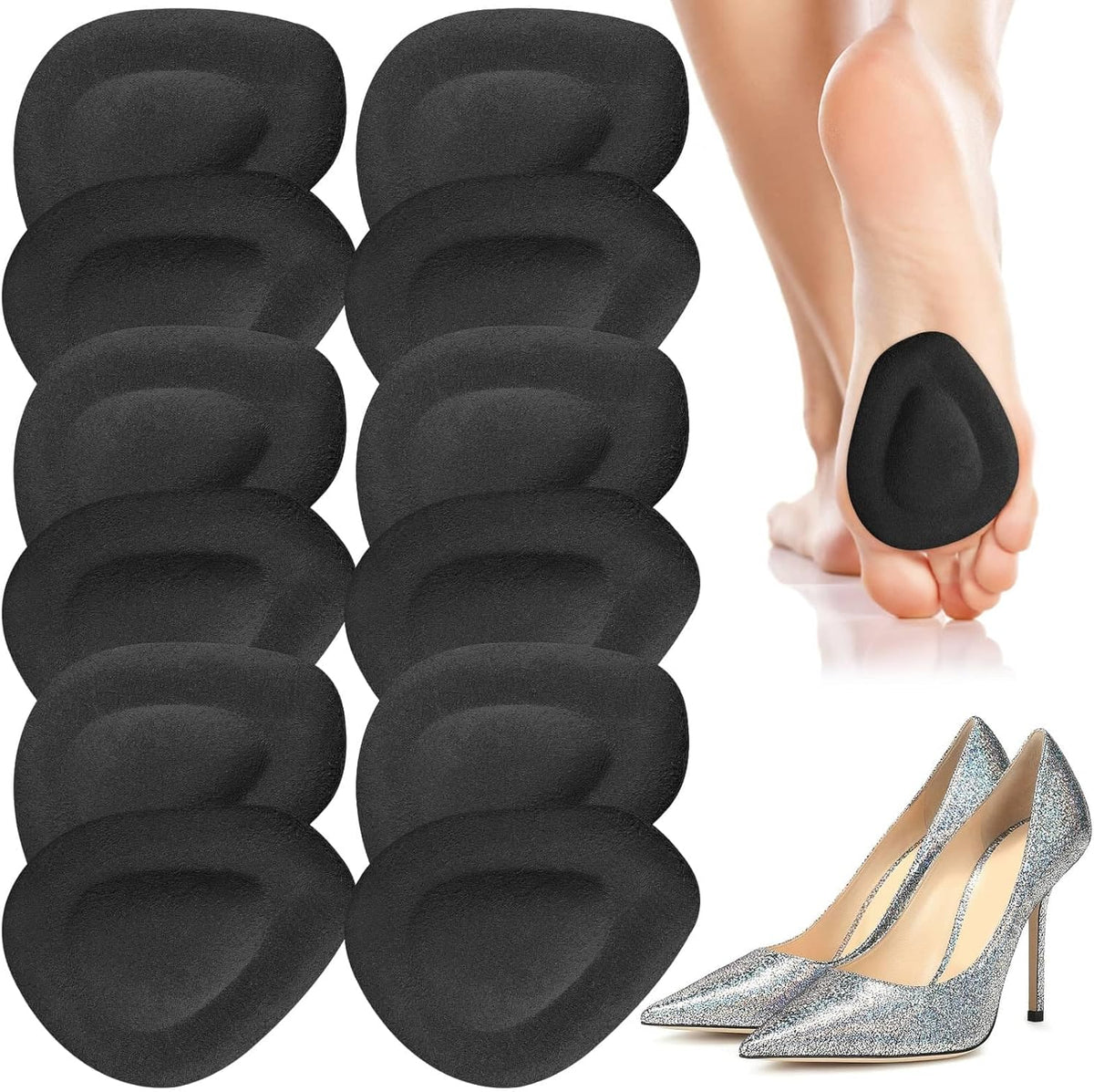 Almohadillas Metatarsales de Gel Shynek | Pack 10 | Alivio de Dolor en el Pie – Hombre y Mujer