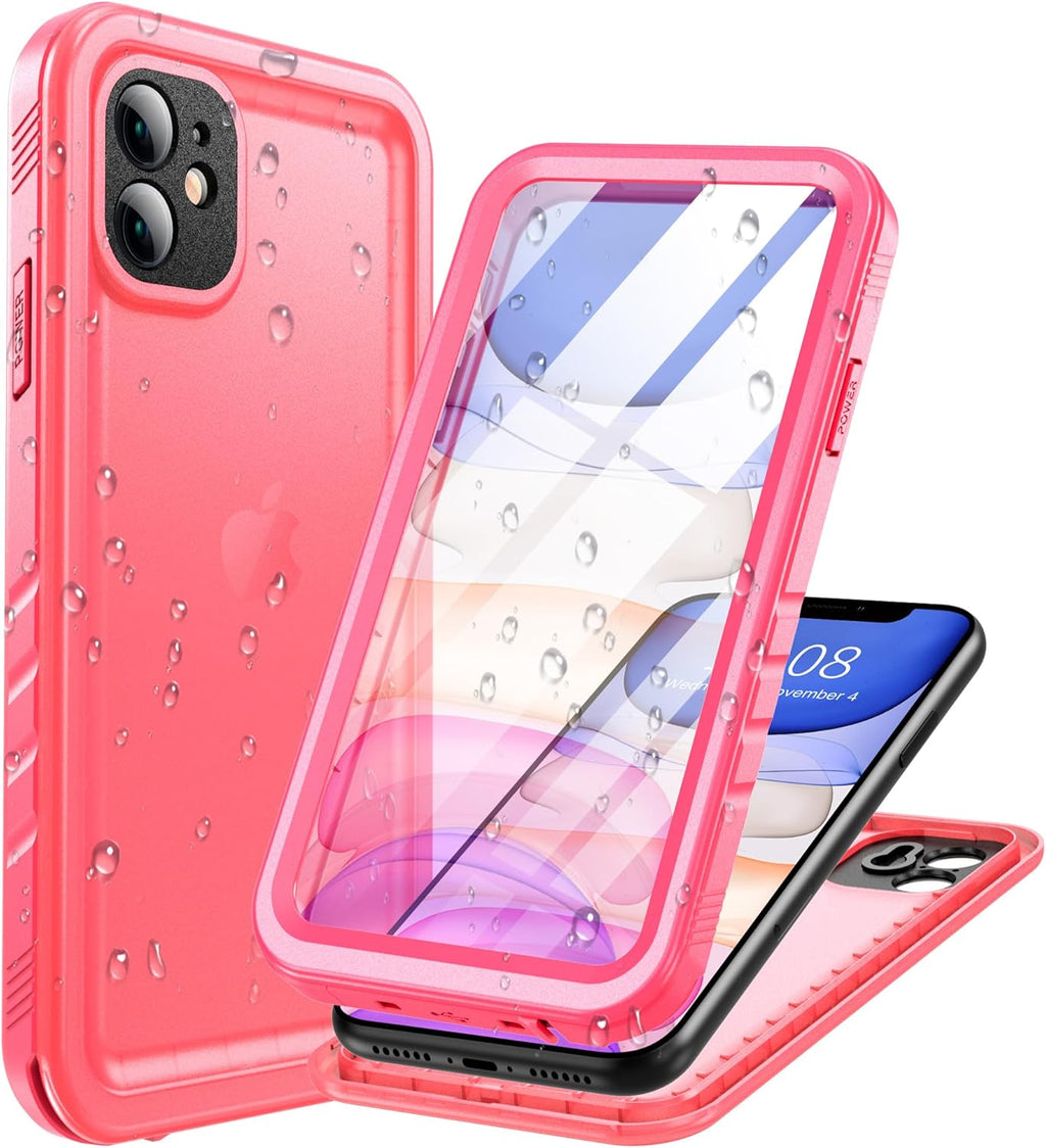 TIENE UN DAÑO EN LA PARTE DE LA CAMARA-Funda impermeable Cozycase TOP Military IP68 para iPhone 16 - Resistente a golpes de 360° con protector de pantalla y cámara, doble protección contra agua, polvo y caídas, cubierta rígida y resistente