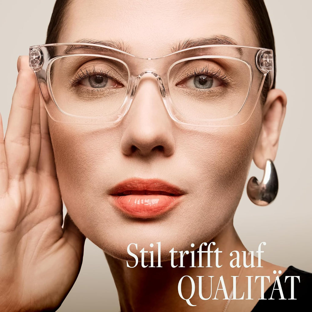 CCVOO Paquete de 6 gafas de lectura Oprah para mujer, gafas de lectura con filtro de luz azul para mujer, gafas para ordenador