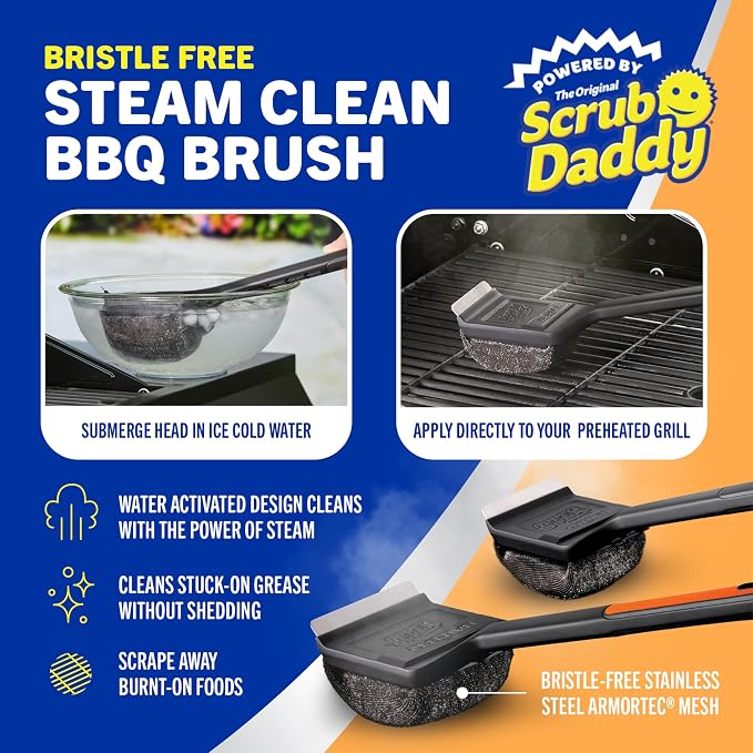Mr. Bar-B-Q Cepillo para Barbacoa a Vapor con Tecnología Scrub Daddy