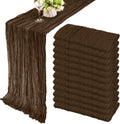 Paquete de 12 caminos de mesa de estopilla de 10 pies de 35 x 120 pulgadas, camino de mesa de estopilla bohemia, estopilla rústica larga, caminos de mesa románticos para bodas, despedidas de soltera