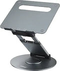 Nulaxy – Soporte Telescópico para Laptop | Rotación 360° | Altura Ajustable | Diseño Extensible | Ergonómico | Para Laptops 10-17" y MacBook | Color Gris