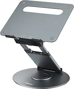 Nulaxy – Soporte Telescópico para Laptop | Rotación 360° | Altura Ajustable | Diseño Extensible | Ergonómico | Para Laptops 10-17" y MacBook | Color Gris