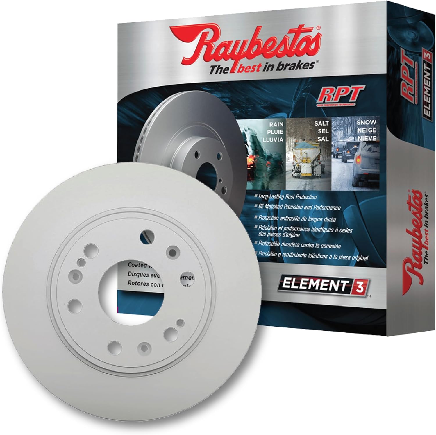 Raybestos Element3 Automotive Replacement Rear Brake Rotor for Select Audi, Volkswagen (980798FZN)
