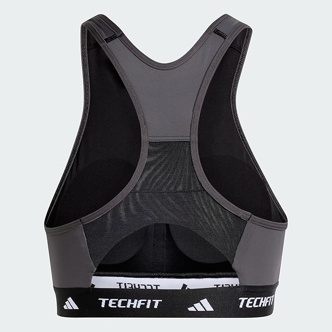 adidas Techfit Medium-Support High-Neck Colorblock Bra Sujetador para Mujer