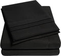 Set de Sabanas 1500 Supreme Collection con Bolsillo Extra Profundo | Suaves y Antiarrugas | Mas de 40 Colores | Bolsillo de 21 pulgadas | King | Negro