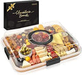 Tabla de Charcuterie Portátil Renmxj | 6 Compartimentos | Tapa Transparente | Negro | Regalo Ideal