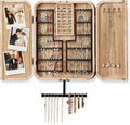 Organizador de joyas colgante Pinzoveco, organizador de joyas de pared para guardar aretes, collares, pulseras y anillos. 