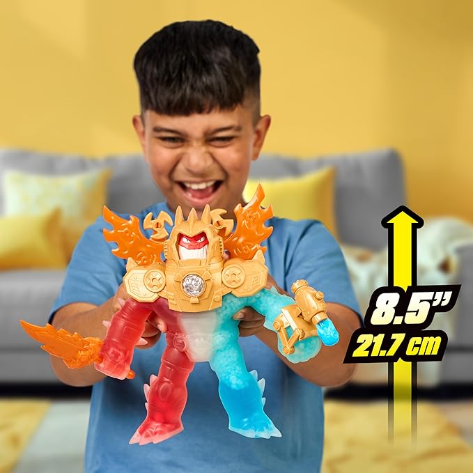 Heroes of Goo Jit Zu Goo-Tron Supreme — 3 Héroes en 1, Relleno de Goo, 35+ Frases, Luces y Ataque Triple