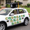 Decoración de Automóvil Xuhal 2026 Graduación 58,4 cm Gorro de Graduación Inflable Grande Decoración de Automóvil Felicidades Graduado Letra Gorro Inflable PVC 2026 para Secundaria Colegio Graduación Desfile Fiesta Decoración (Verde, Oro)