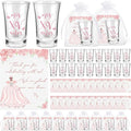 Recuerdos de fiesta de quinceañera para invitados Quinceañera Vasos de chupito de acrílico transparente