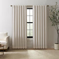 Cortina opaca Eclipse Duke Linen Absolute Zero, 50 x 84 pulgadas, cortina térmica, aislante, cortina opaca para dormitorio o sala de estar,