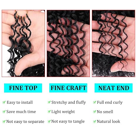 Leeven Cabello de ganchillo preenrollado Micro Kinky Curly de 14 pulgadas, 8 paquetes de cabello rizado negro micro rizado para Mini Passion Twist (1B#)