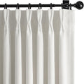 Pinch Pleated Black Out Curtains 84 Inch Long for Living Room, Beige White Thick Linen Memory Trained Boho Bedroom Darkening Curtain 84 Inch Length 2 Panel Set Double Layer Thermal Viral Window Drapes