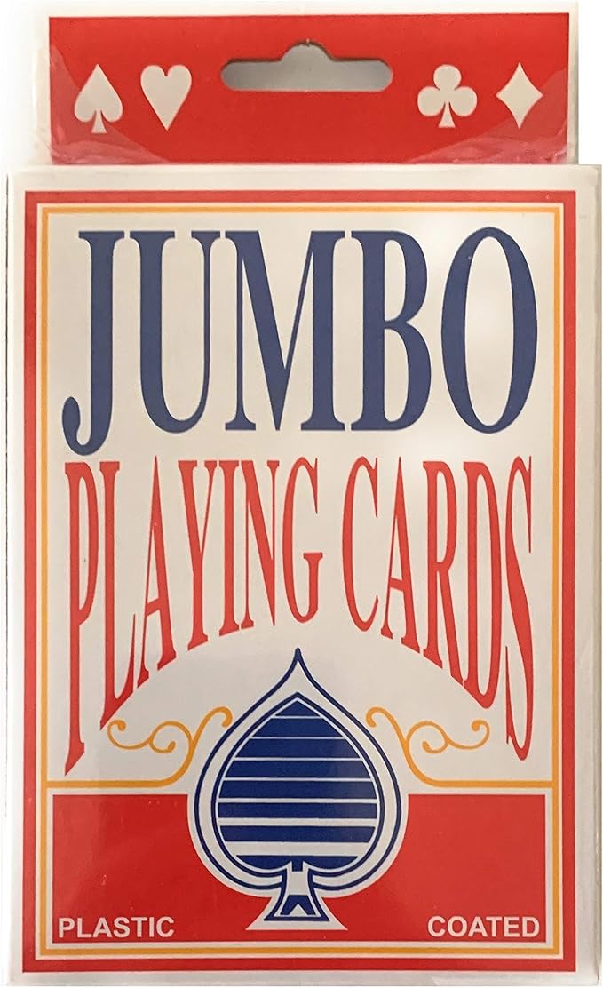 Cartas de juego Jumbo con revestimiento de plástico de 3.5x5 pulgadas