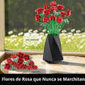 Sopu Juego de construcción de ramo de rosas rojas, 960 piezas de rosas artificiales, colección botánica para mesa de comedor, decoración del hogar, regalo para el día de la madre, regalos de cumpleaños, flores para decoración del hogar