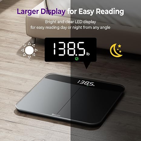 Báscula digital de baño, peso 450 libras, más precisa hasta 0.05