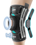 Rodillera ZEAZEN con Doble Bisagra y Almohadillas de Compresion para Rotula | Soporte Fuerte para ACL, MCL y Menisco | Diseno Ajustable de Rotula Abierta | Talla Grande