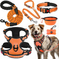 Conjunto de arnés, collar y correa antitirones LOBEVE para perros | Incluye cinturón de seguridad, comederos plegables y dispensador de bolsas para excrementos. Ideal para entrenamiento, paseos y senderismo. Apto para perros pequeños y grandes