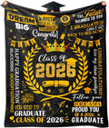 Cobija Regalo de Graduación 2026 para Mujer – Class of 2026, Bachillerato, 60"x50"