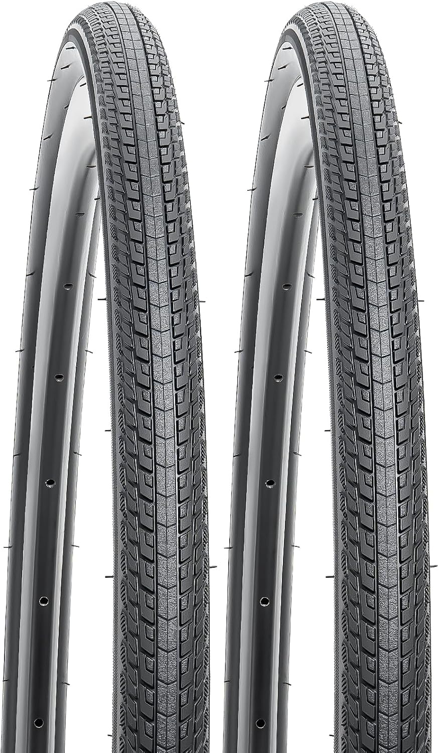 2 Llantas para Bicicleta de Ruta 700x28C 28-622 | Compatibles con 700x26C, 700x27C, 700x29C y 700x30C | Par de Neumaticos (Y-1316)