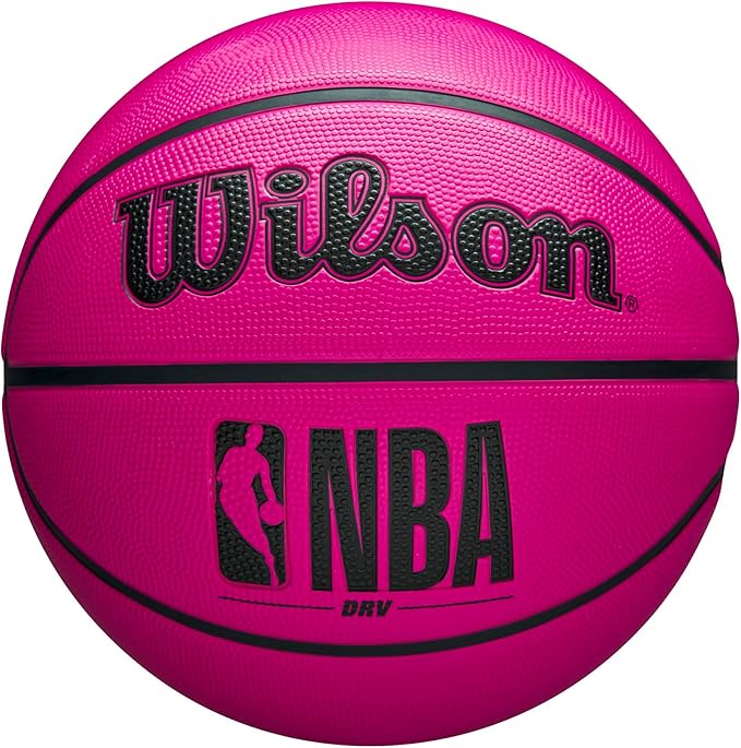 Wilson Balón de Baloncesto NBA DRV Rosa, Baloncesto Exterior con Alta Durabilidad y Excelente Agarre