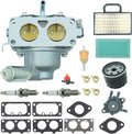 Carburador compatible con John Deere L111 L118 L120 LA120 LA130 LA135 LA140 LA145 LA150 Piezas compatibles con BS 791230 799230 699709 499804 Cortadora de césped con motor V-Twin de 20-25 hp 