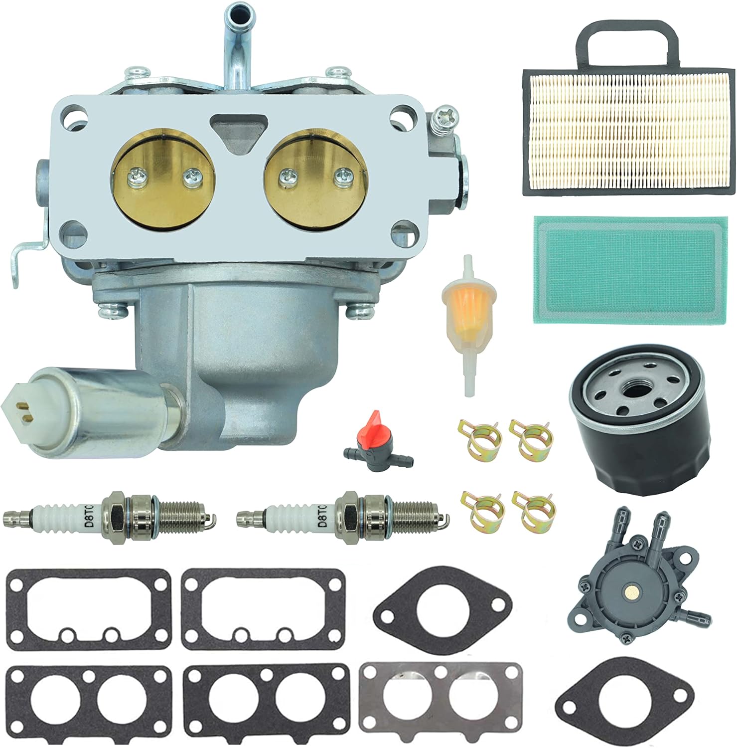 Carburetor Compatible with John Deere L111 L118 L120 LA120 LA130 LA135 LA140 LA145 LA150 Parts Compatible with BS 791230 799230 699709 499804 20-25hp V-Twin Engine Lawn mower