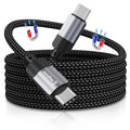 Cable USB C Magtame 1.5 m Magnético USB C a USB C 60W 3A iPhone 15 Pro Max Plus, Cable Type C Carga Rápida Samsung, iPad, MacBook, Patente Diseño, Negro