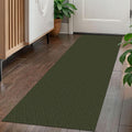 Alfombra KOZYFLY de 60 x 150 cm, lavable, para pasillos, con base antideslizante de goma, para cocina, entrada interior, alfombra trenzada, para suelo, pasillo, cocina, entrada y dormitorio, color verde oscuro.