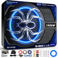 CONTIENE 3 PAQUETES Y CUATRO PIEZAS  Subwoofer para Auto SUBPULSIX 1600W Delgado bajo el Asiento con Amplificador | Interruptor LED | Amplificador Integrado | Control de Bajos, Ganancia y Filtro | Para Camioneta y SUV