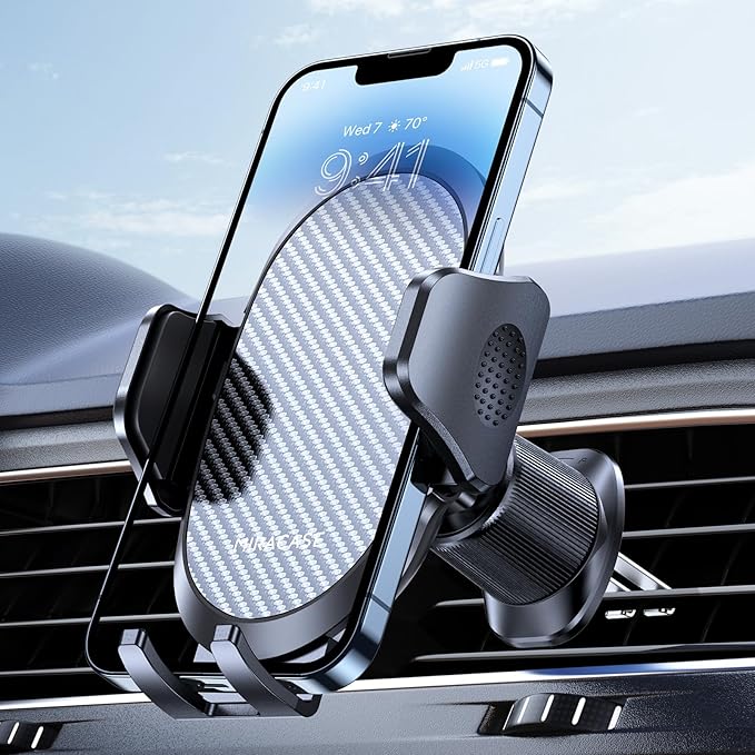 Miracase Soportes para teléfono para tu coche con gancho de metal, soporte para teléfono celular de ventilación de aire, soporte universal para automóvil para Garmin GPS Fit iPhone Android