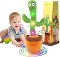 Cactus bailarín con volumen ajustable, juguete de cactus que habla, emite luces brillantes y coloridas, repite lo que dices, canta 120 canciones,juguetes electrónicos de felpa suave, divertidos y creativos juguete para bebés y niños